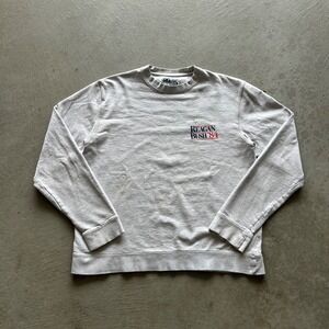 Vintage 80s Reagan Bush Election Sweatshirt Size XL Gray Crewneck 1984 President